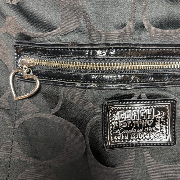 Coach Poppy black and brown women's shoulder bag with removable adjustable strap - Picture 2 of 13